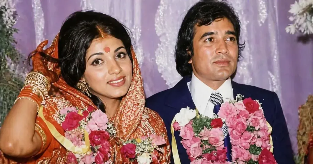 First superstar of Bollywood Rajesh Khanna with Dimple Kapadia
